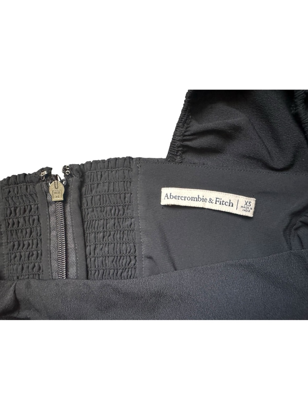 Abercrombie & Fitch Black Long-Sleeve Square Neck Midi Dress - Picture 7 of 13